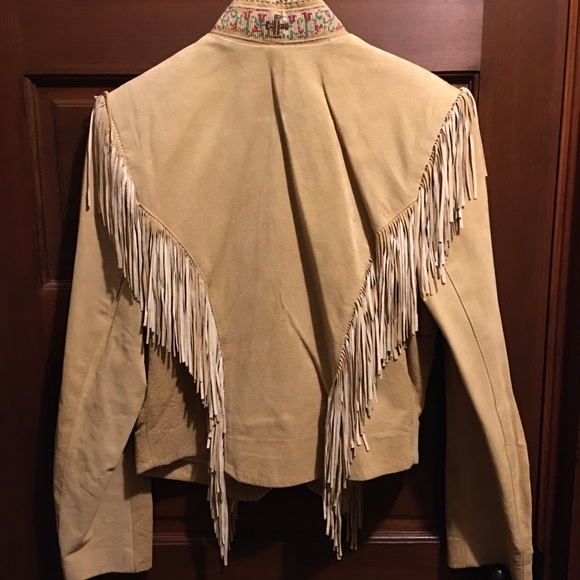 ⭐️SOLD⭐️NWOT Renegade by Ren Ellis Suede Leather Fringe Jacket Size 10 - Picture 2 of 8
